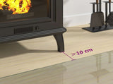 Fireplace Glass Plate Transparent 100 x 50 cm Glass 353882