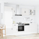 8 Piece Kitchen Cabinet Set Kalmar High Gloss White Engineered Wood 3314793