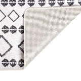 Rug Washable 80x300 cm Black and White 337971