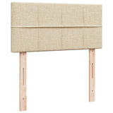 Box Spring Bed with Mattress Cream 90x200 cm Fabric 3285776