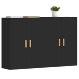 Wall Mounted Cabinets 2 pcs Black Engineered Wood 3197874