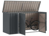 Garden Storage Box Black 214 x 82 x 132 cm Steel 42011285