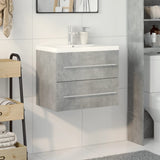 2 Piece Bathroom Furniture Set Concrete Grey Engineered Wood 3324920