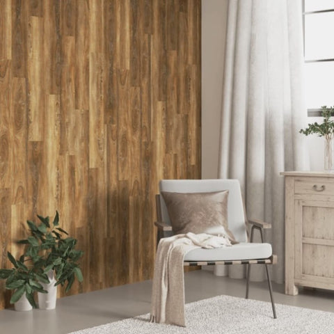 ZNTS Wall Panels Wood Look Brown PVC 4.12 m² 3189148