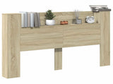 Headboard Cabinet with LED Sonoma 160 x 16.5 x 103.5 cm 8006542