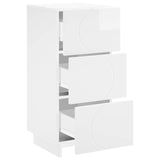 Sideboard High Gloss White 33.5 x 34.5 x 75 cm Engineered Wood 8011517