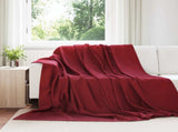 Throw Blankets 24 pcs Bordeaux Red 240 x 220 cm Fleece 42017111