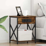 Bedside Cabinet Smoked Oak 41 x 31 x 51 cm Engineered Wood 859509