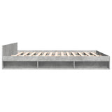 Bed Frame with Drawers without Mattress Concrete Grey 200x200 cm 3280723