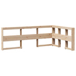 Bookcase Bed without Mattress 135x190cm Solid Wood Pine 3324475