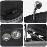 Shampoo Chair Light Grey and Black 63 x 141 x 92 cm Fabric 42009073
