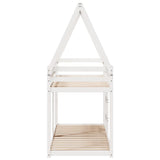 Bunk Bed without Mattress White 90x190 cm Single Solid Wood Pine 3282088