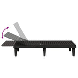 Sun Lounger Set of 2 Black Polypropylene Medium Modern 364148