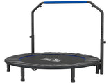 48" Foldable Mini Fitness Trampoline, with Adjustable Foam Handle, Blue T3398P349140