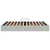 Storage Bed with Mattress Light Grey 140 x 190 cm Velvet 3370094