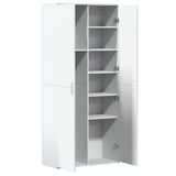 Highboard White 80x35x180 cm Engineered Wood 3276651