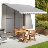 Replacement Fabric for Awning Anthracite and White 4x3.5 m 311988