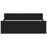 Bed Frame without Mattress Black Oak 120x190 cm Engineered Wood 3329323