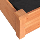 Garden Raised Bed with Liner Brown 120x45x25 cm Solid Wood Fir 364287