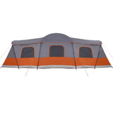 Tent 16-Person with Roof Grey and Orange 680 x 510 x 210 cm 42004007
