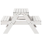 Picnic Table for Kids White 88x97x52 cm Solid Wood Pine 832597