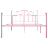 Bed Frame without Mattress Pink Metal 120x200 cm 284539