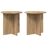 Plant Stand 2 pcs Artisan Oak 40 x 40 x 40 cm Engineered Wood 899734