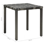 Sun Loungers with Table Poly Rattan Anthracite 47750