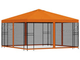 Garden Gazebo with Sidewalls 3 x 3 m Orange Polyester and Steel 900345