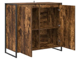 Shoe Cabinet Smoke Oak 79 x 36 x 100 cm Engineered Wood 886464
