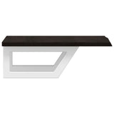 Basin Shelf Wall Mounted Steel and Solid Wood Oak 3302574