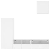 4 Piece TV Wall Units White Engineered Wood 3216500
