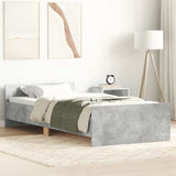 Bed Frame without Mattress Concrete Grey 90x190 cm Single 835942