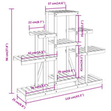 Flower Stand 110x25x96 cm Solid Wood Fir 362850