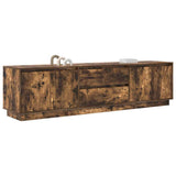 TV Cabinet with LED Lights Smoked Oak 193.5x41x50 cm 3328439