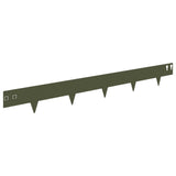 Lawn Edging 30 pcs 100 x 12 cm Steel Olive Green 8008532