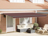 Retractable Awning Brown 400 x 200 cm Fabric 3329820