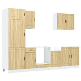 7 Piece Kitchen Cabinet Set Porto Sonoma Oak Engineered Wood 3314784