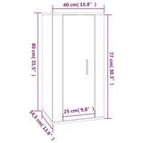 Wall Mounted TV Cabinet White 40x34,5x80 cm 816672