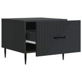 Coffee Table with Drawer Black 49 x 50 x 40 cm Engineered Wood 894966