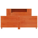 ZNTS Bed Frame without Mattress Wax Brown 120x190 cm Small Double Solid Wood Pine 3323664