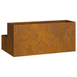 Garden Planter Rusty 100 x 60 x 45 cm Weathering Steel 865875
