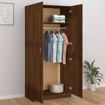 ZNTS Wardrobe Brown Oak 90x50x200 cm Engineered Wood 815356