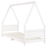 Kids Bed Frame White 80x200 cm Solid Wood Pine 834496