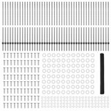 Welded Wire Fence 100 x 1.4 m PVC-Coated Steel Grey 3336937