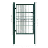 2D Fence Gate Green 106 x 230 cm 141752