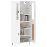 Highboard White 69.5x34x180 cm Engineered Wood 3198369