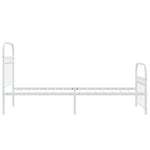 Metal Bed Frame without Mattress with Footboard White 80x200cm 376658