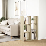 Room Divider Bookcase Sonoma Oak 69.5x29x103.5 cm Engineered Wood 858014