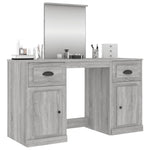 Dressing Table with Mirror Grey Sonoma 130x50x132.5 cm 3185341